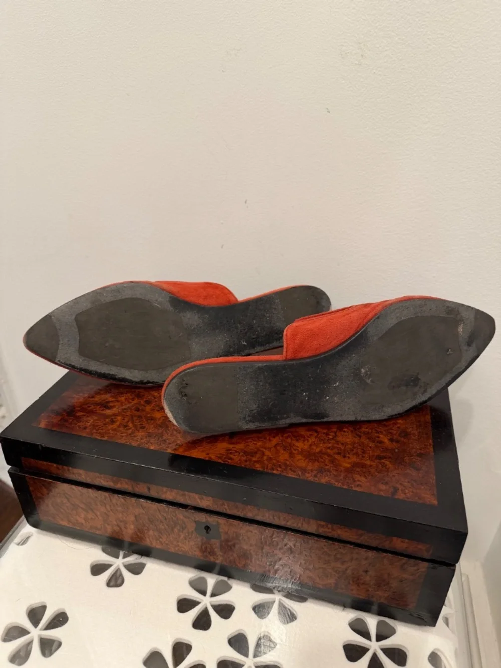 Jenni Kayne red suede mule